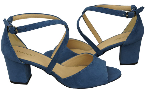 Damenschuhe Sandalen Blau, Naturleder, Wildleder 111 ElitaBut