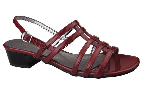 Damenschuhe Sandalen mit flachem Absatz Burgunderrot 622 ElitaBut
