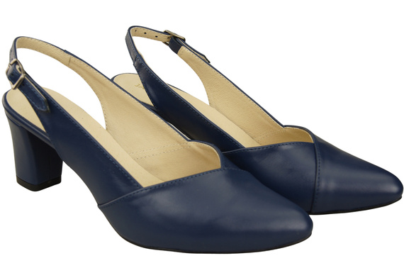 Damen Footwear Marineblau Stiletto Sandalen Natural Leder 217 ElitaBut