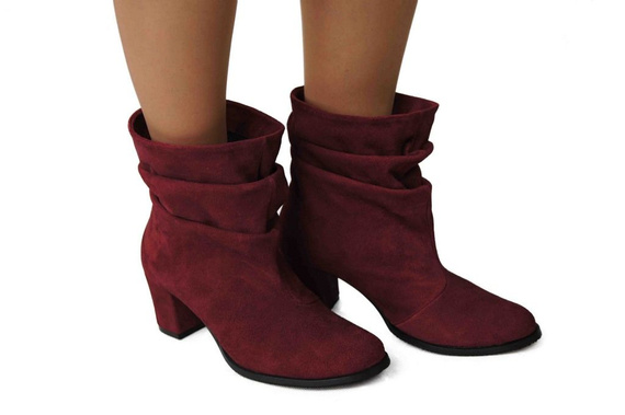 Damenschuhe Stiefel, Naturleder, Burgund 986 ElitaBut