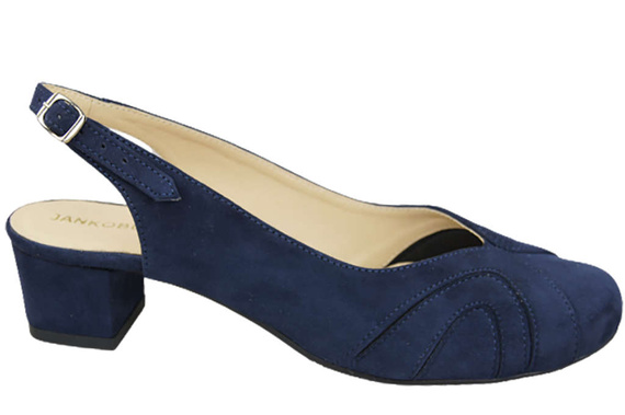 Damenschuhe Sandalen, Naturleder, Wildleder, Marineblau 842 von ElitaBut