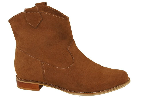 Schuhe Damenstiefel Frühling / Herbst, natürliches Veloursleder, Karamell 132 L ElitaBut