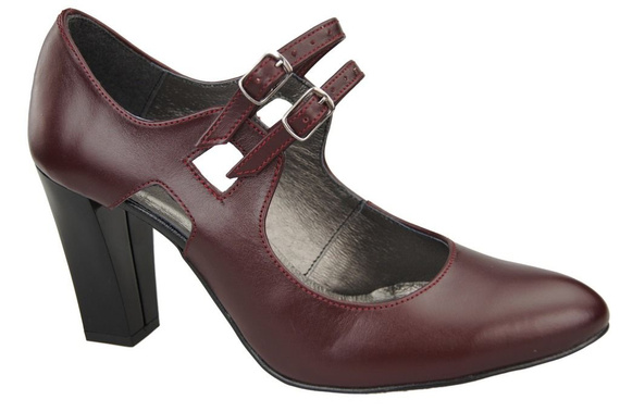 Damenschuhe Burgunderrote Pumps, Naturleder 105 ElitaBut