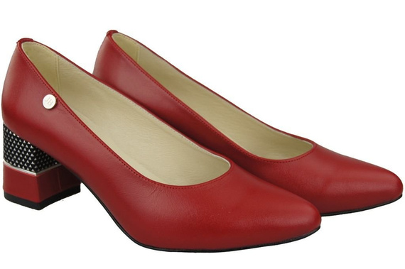 Damenschuhe Rote Pumps, Naturleder 142 ElitaBut