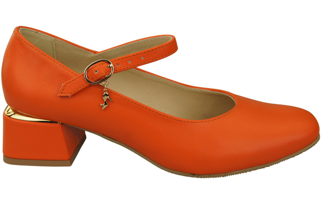 Damenschuhe Orange Riemchenpumps Naturleder 202 ElitaBut