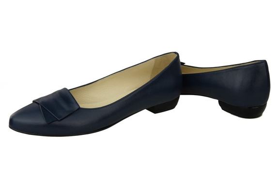 Damenschuhe Ballerinas Marineblau, Naturleder 988 ElitaBut