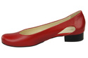 Damen-Ballerinas Rot, Naturleder 103 ElitaBut
