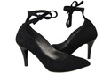 Damenschuhe Pumps, natürliches Wildleder, Schwarz 983 ElitaBut