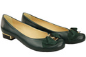 Damen-Ballerinas, Naturleder, Malachit 894 ElitaBut