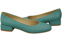 Bequeme Frauen Schuhe Türkis Flats Natural Leder 204 ElitaBut
