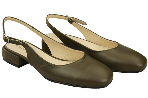 Damen Schuhe Sandalen Olive Flacher Absatz Naturleder 206 ElitaBut