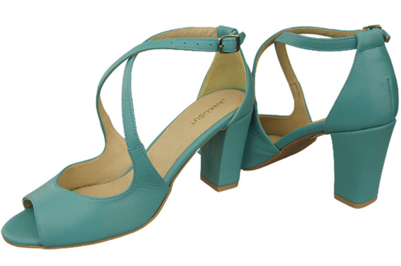 Damenschuhe Türkise Sandalen, Naturleder 186 ElitaBut