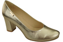 Klassische Damen Gold Leder Mandel Nase Pumps 201 ElitaBut