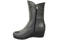 Damen-Keilstiefel, Naturleder, Graphit 178 ElitaBut