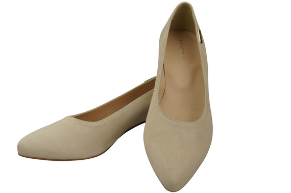 Bequeme Damen-Schuhe Beige aus echtem Veloursleder 220 Z ElitaBut