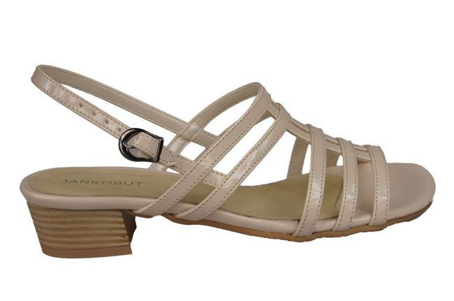 Damenschuhe Sandalen mit flachem Absatz Beige 622 ElitaBut