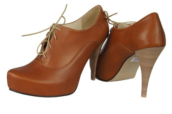 Schuhe Damenschuhe, Schnürschuhe, Naturleder, Rude 697 ElitaBut