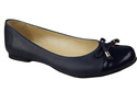 Damen-Ballerinas, Naturleder, Marineblau 895 ElitaBut