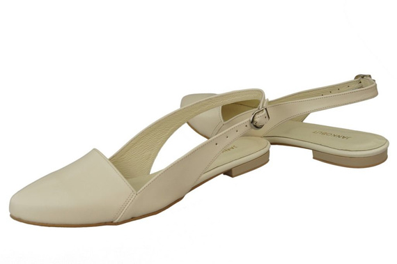 Schuhe Damen Sandalen Beige Naturleder 996 ElitaBut