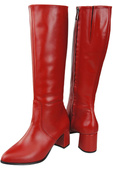 Klassische Damenstiefel, Naturleder, Rot 175 ElitaBut