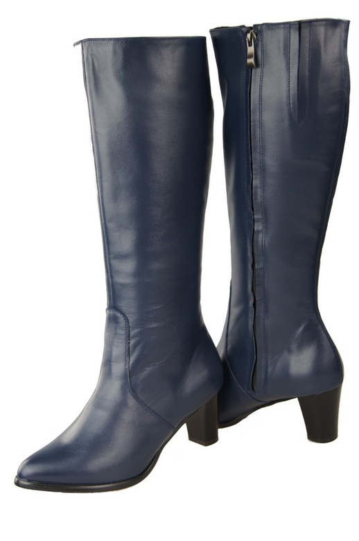 Damenstiefel, Naturleder, Marineblau 982 ElitaBut