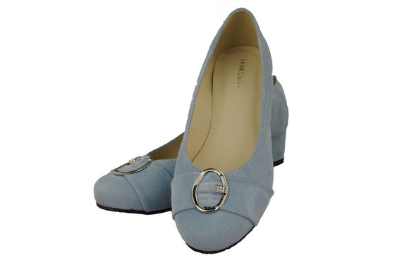 Damenschuhe Pumps Hellblau Naturleder Wildleder 135 ElitaBut