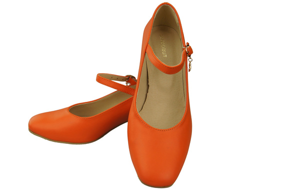 Damenschuhe Orange Riemchenpumps Naturleder 202 ElitaBut