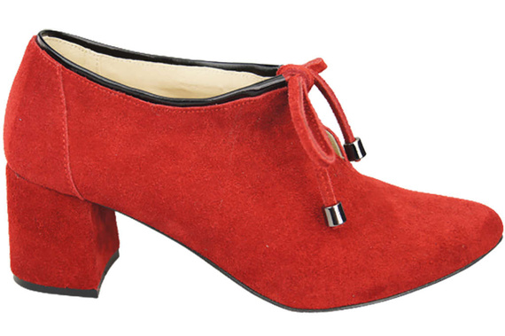 Damenschuhe Rote Schuhe, natürliches Veloursleder 183 ElitaBut