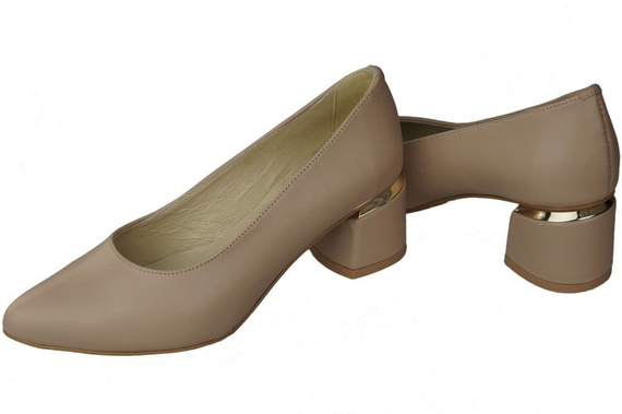 Damenschuhe Cappuccino Grain Pumps, Naturleder 143 ElitaBut