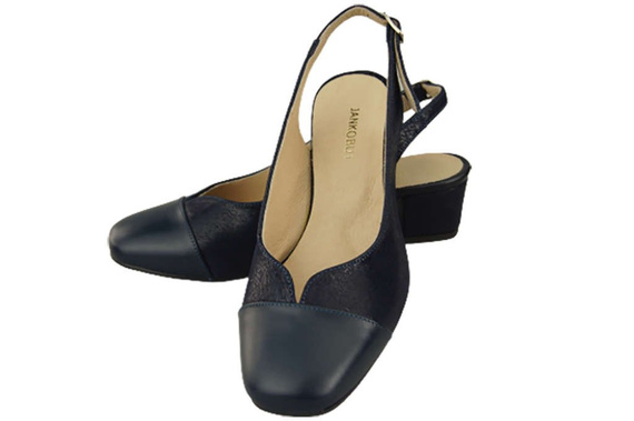 Damenschuhe Sandalen Naturleder 165 Marineblau ElitaBut