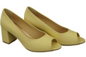 Damenschuhe PEEP TOE Banana Pumps Naturleder mit beschichtetem Absatz 192 ElitaBut