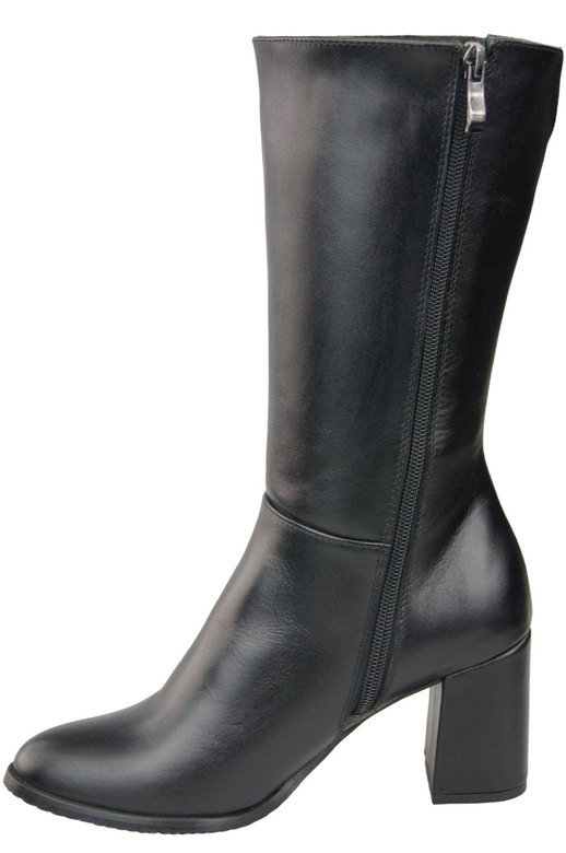 Damen-Halbstiefel, Naturleder, Schwarz 189 ElitaBut