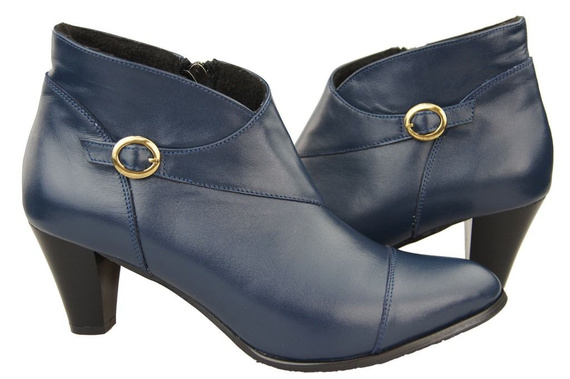 Damenstiefel Frühling/Herbst Naturleder Marineblau 100 L ElitaBut