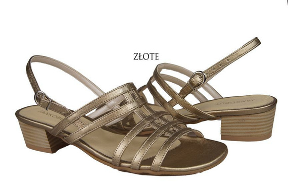 Damenschuhe Sandalen mit flachem Absatz Gold 622 ElitaBut