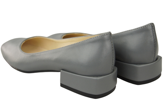 Bequeme Frauen Schuhe Aschgrau Flats Natural Leder 204 ElitaBut