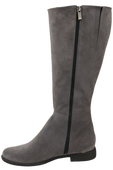 Schuhe Damenstiefel, Naturleder, Velour 153, Grau ElitaBut