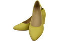 Klassische Glatt Damen Zitrone Naturleder Schuhe 213 ElitaBut