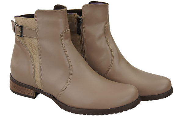 Damen-Winterstiefel, Naturleder, Cappuccino 156, von ElitaBut