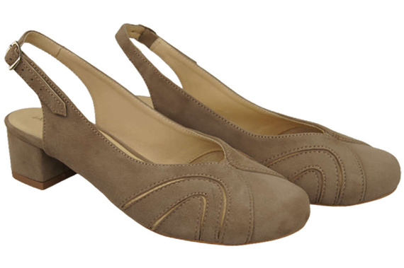 Damenschuhe Sandalen, Naturleder, Wildleder, Cappuccino, Dunkel 842 von ElitaBut