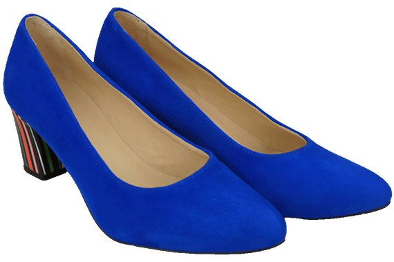 Damenschuhe Azure Pumps Natürliches Wildleder mit dekorativem Absatz 158 von ElitaBut
