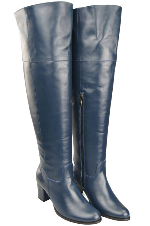 Footwear Overknee-Stiefel für Damen, Naturleder 190, Marineblau ElitaBut
