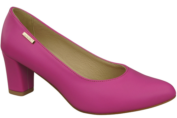 Klassische Glatt Damen Fuchsie Naturleder Schuhe 213 ElitaBut