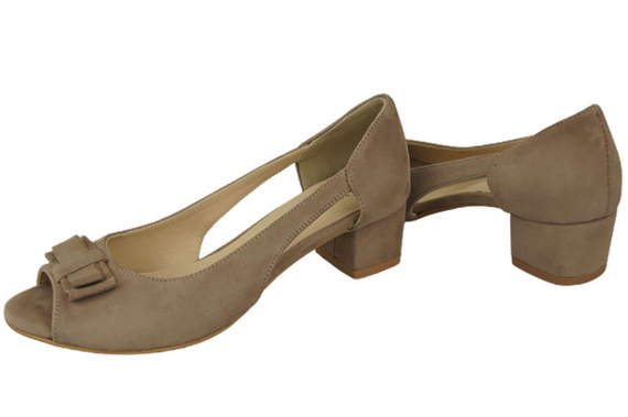 Damenschuhe Cappuccino-Sandalen, natürliches Wildleder 145 von ElitaBut