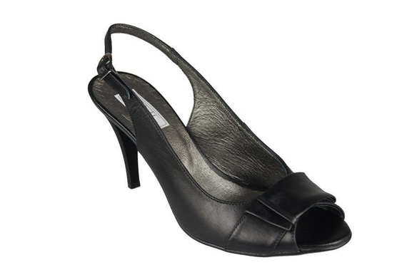 Damenschuhe Sandalen, Naturleder, Schwarz 780 ElitaBut