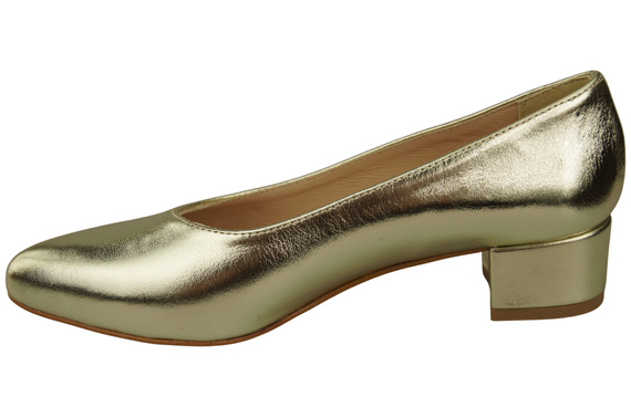 Damen Pumps Gold mit niedrigem Absatz zeitlose Eleganz und Komfort 220 ElitaBut