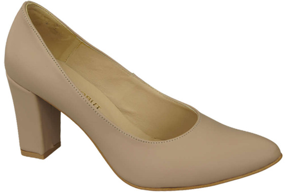 Damenschuhe Cappuccino Grain Pumps Naturleder 170 ElitaBut