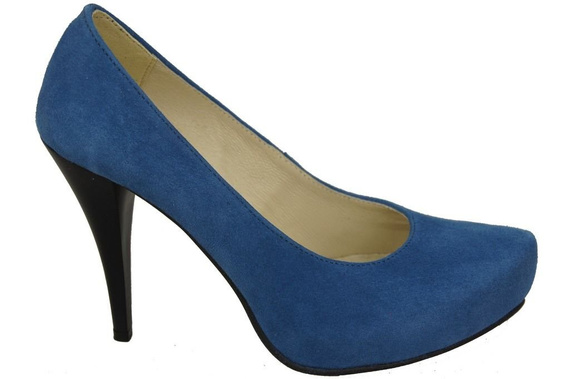 Damenschuhe Pumps Blaues natürliches Wildleder 644 ElitaBut