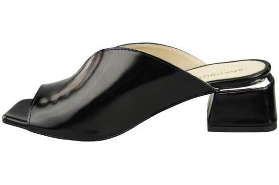 Damen Schuhe Absätze Flip Flops Schwarz glänzend Naturleder 210 ElitaBut