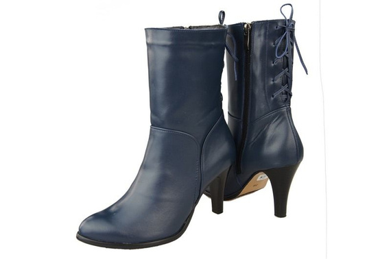 Damenschuhe Frühjahr/Herbst Stiefeletten, Naturleder, Marineblau 978 L ElitaBut