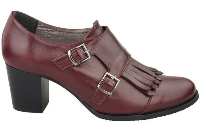 Damenschuhe, Naturleder, Burgund 985 ElitaBut